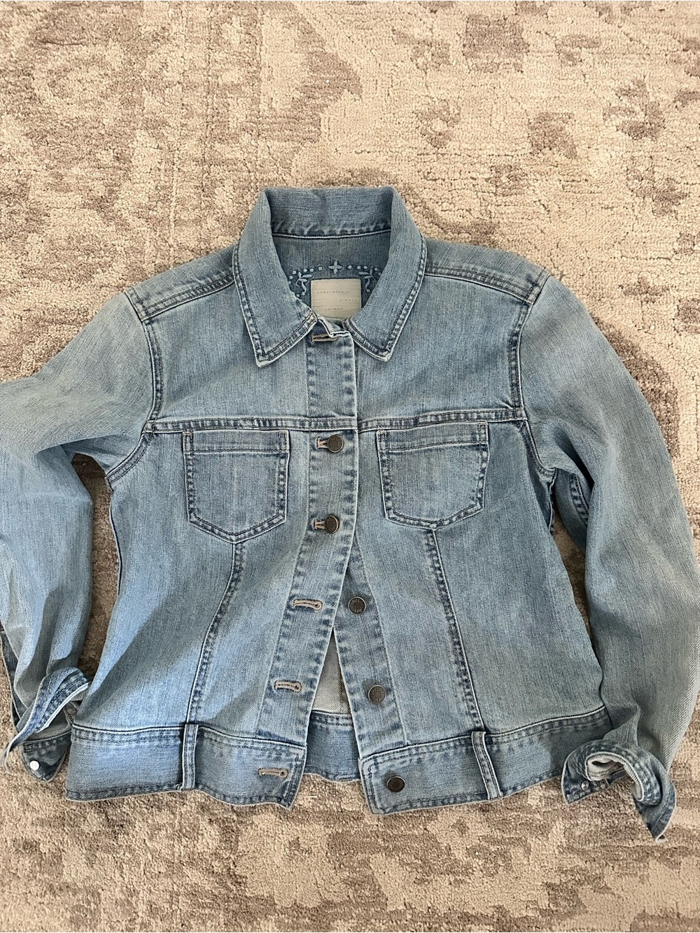 J. Jill Light Blue Denim Jean Jacket
